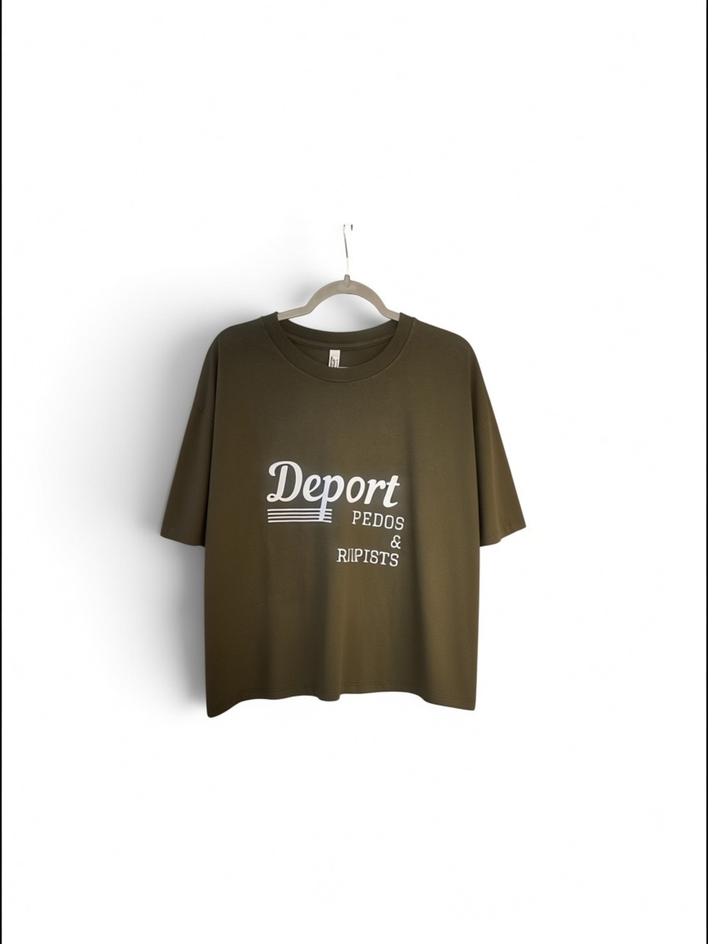 American Apparel Olive Green Graphic Crewneck Tee